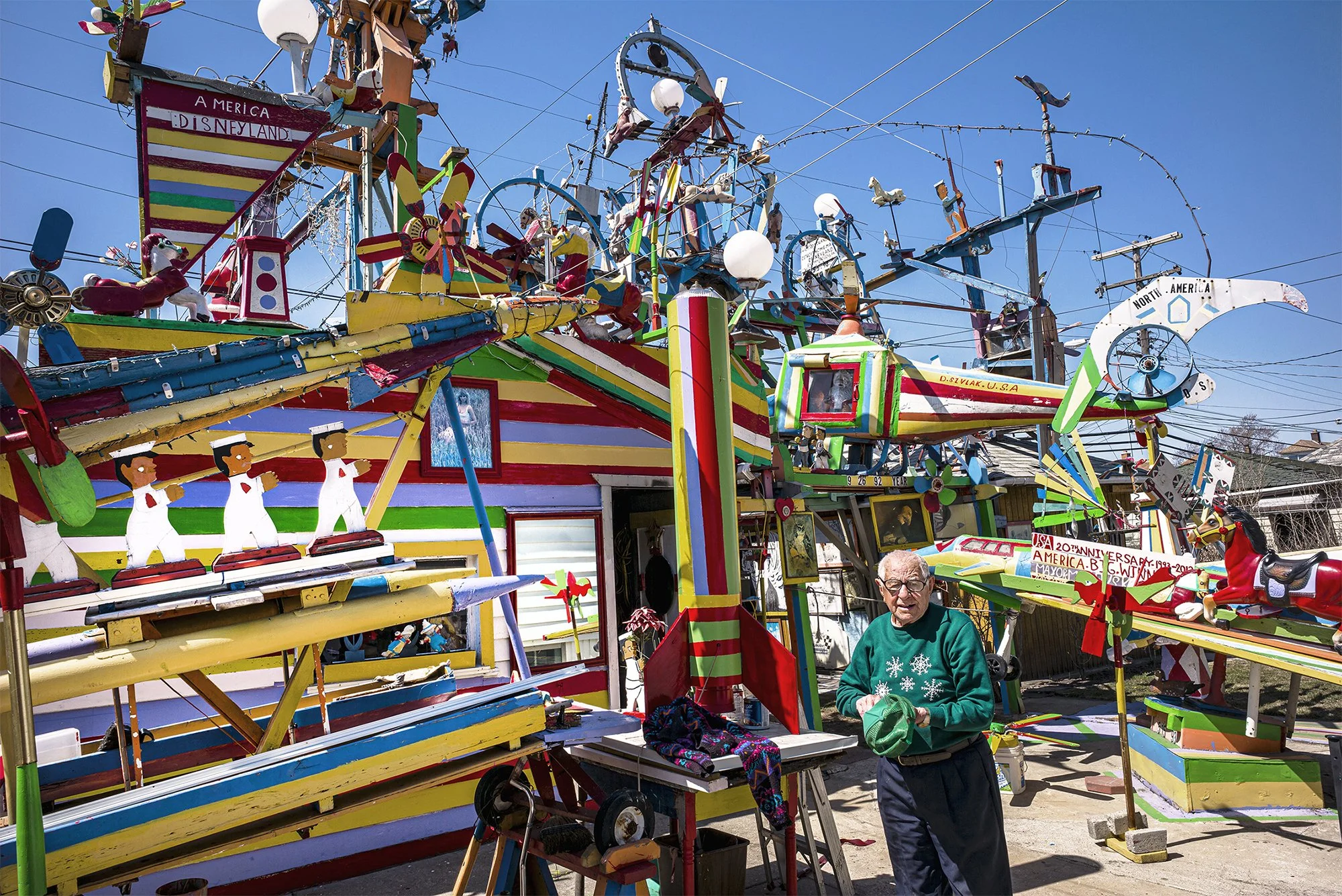 Dmytro Szylak and his Hamtramck Disneyland. Hamtramck, Michigan. 2014.