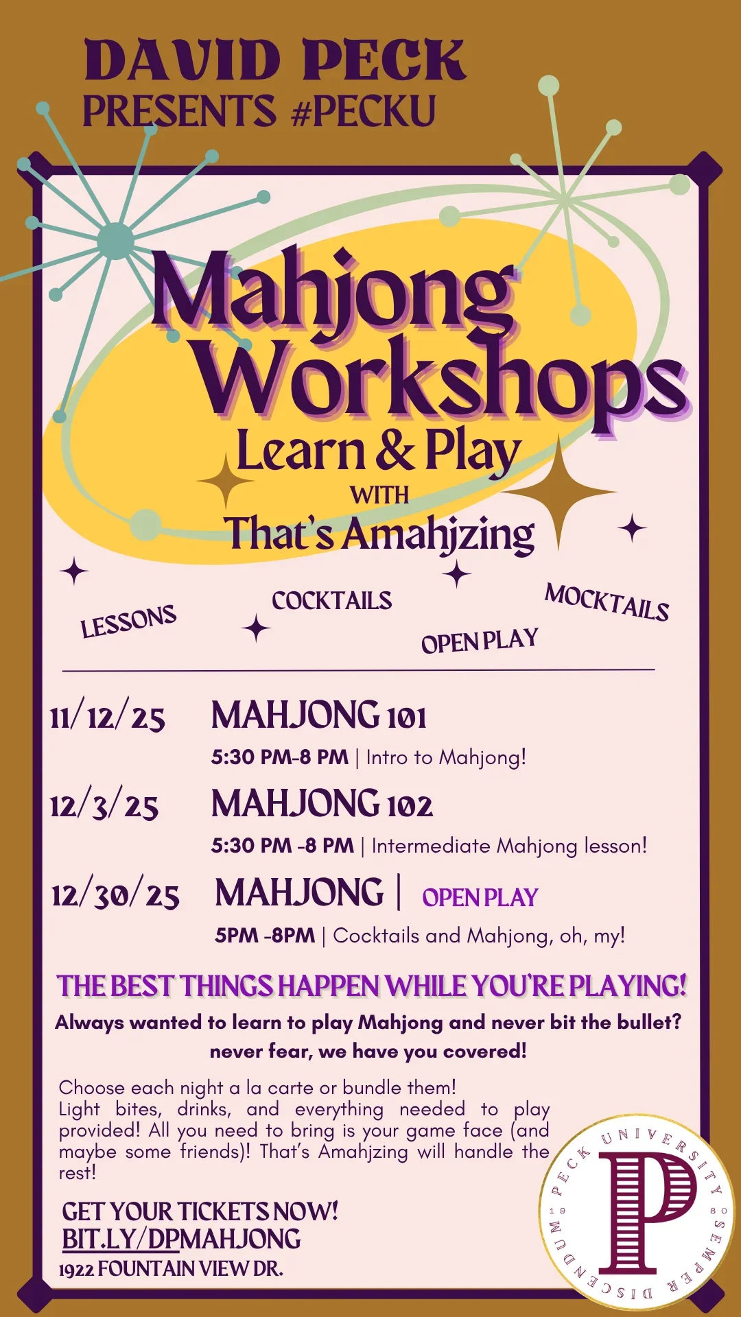 Mahjong Open play at David Peck 