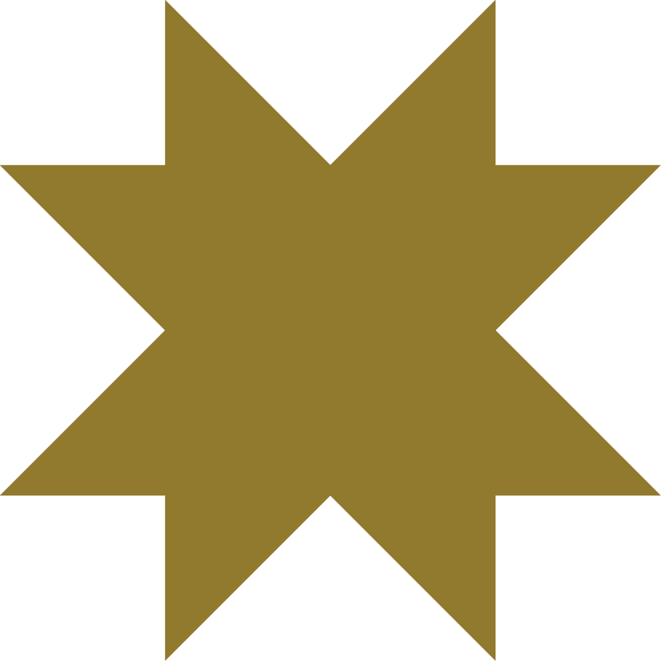 green geometric star shape