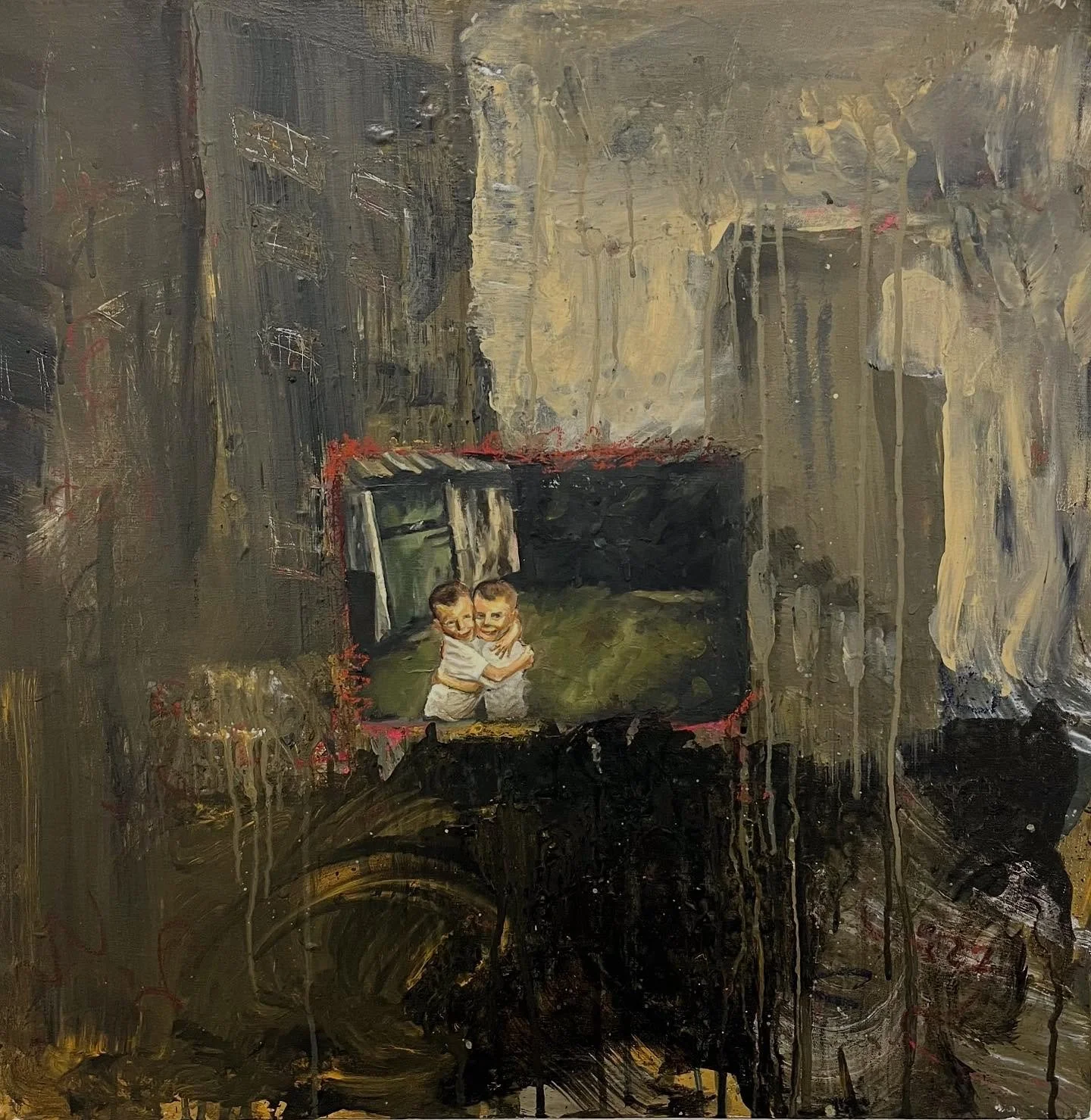 &ldquo;Look no more&rdquo; 
Oil paint and pastel on canvas
60x60