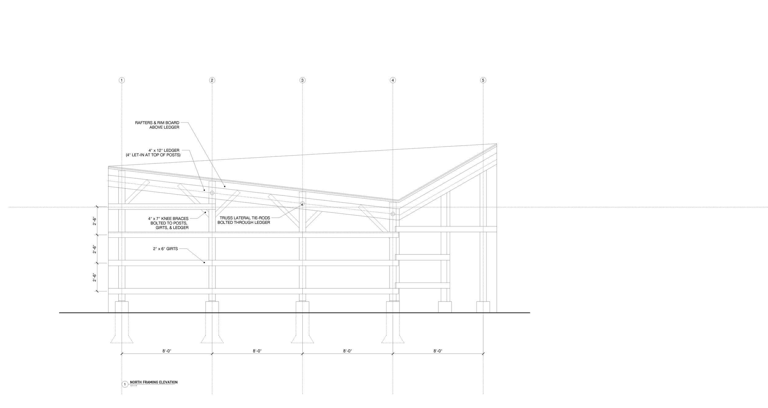 North framing elevation