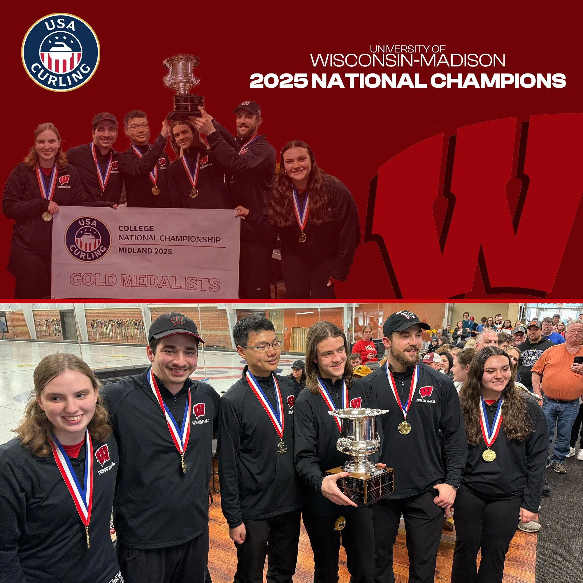 Congratulations to our 2025 National Champions, University of Wisconsin - Madison! Thank you to all the players, coaches, and spectators for an amazing weekend of curling. More photos to come soon!