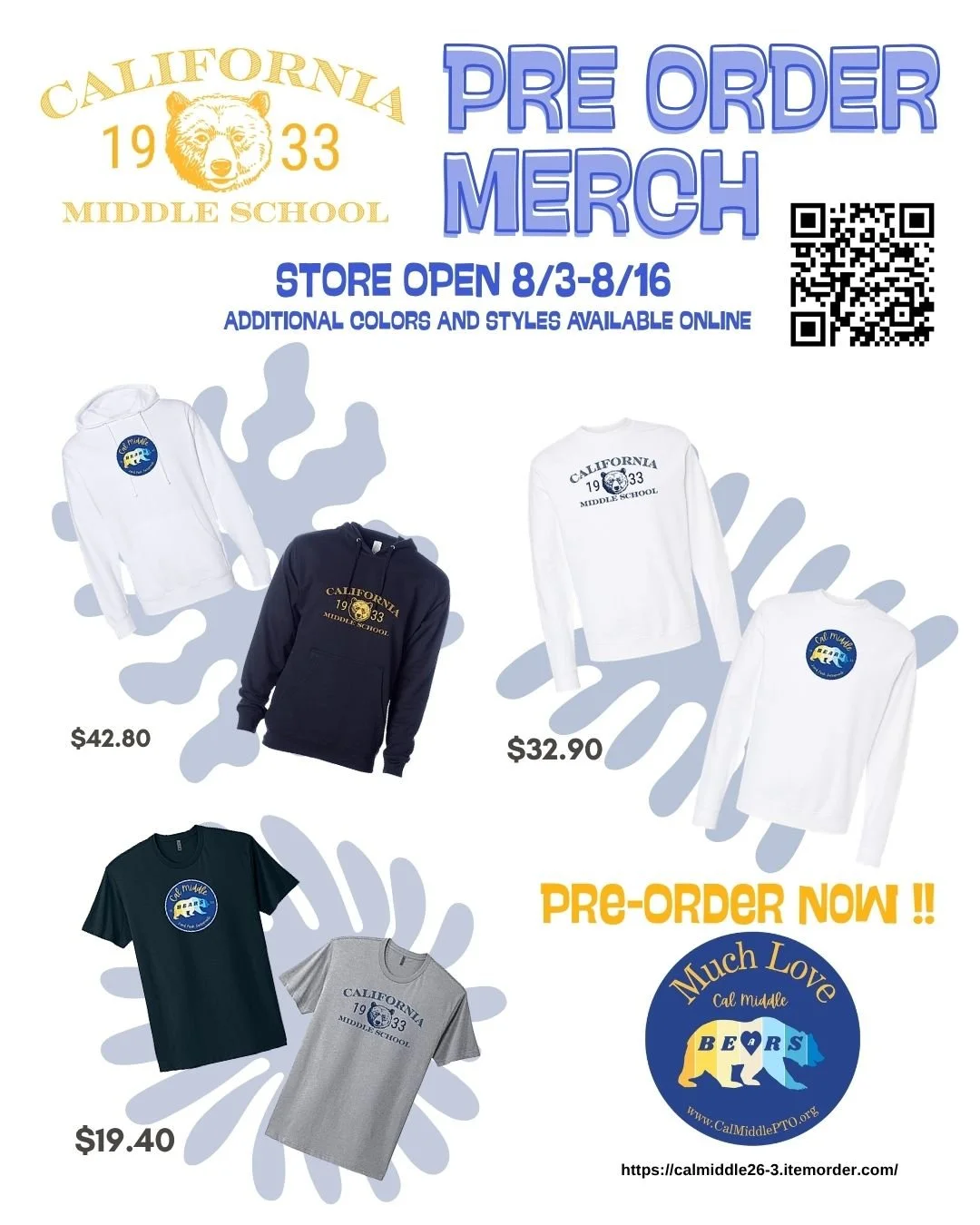 School Merch Store Open