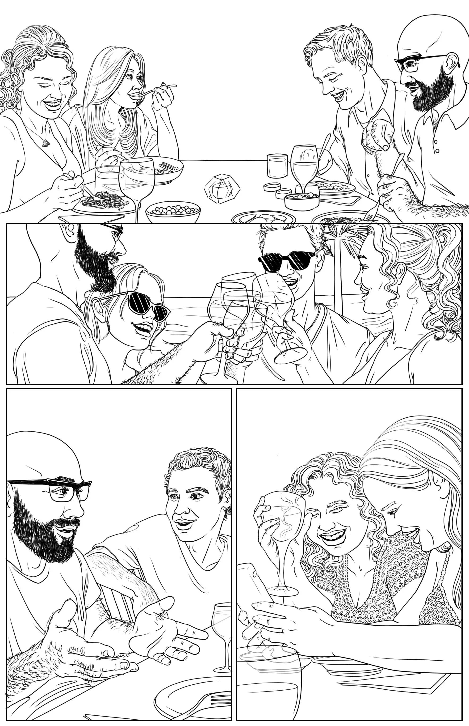 Sven and Vanessa Page 2 Linework.jpg