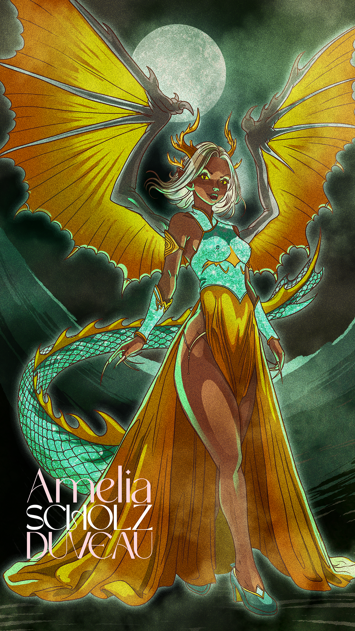 Sexy Dragon Lady Illustration