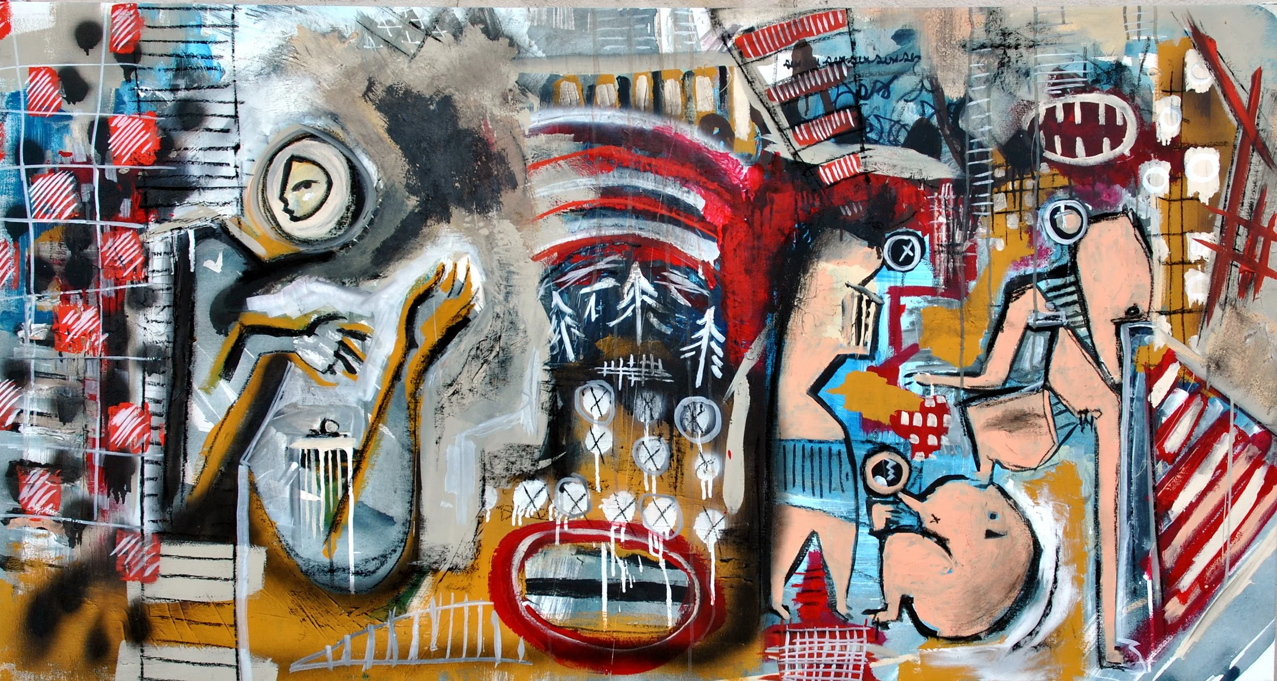 an abstact expressive painting by contemporary artist joshua jenkins based in louisville,ky