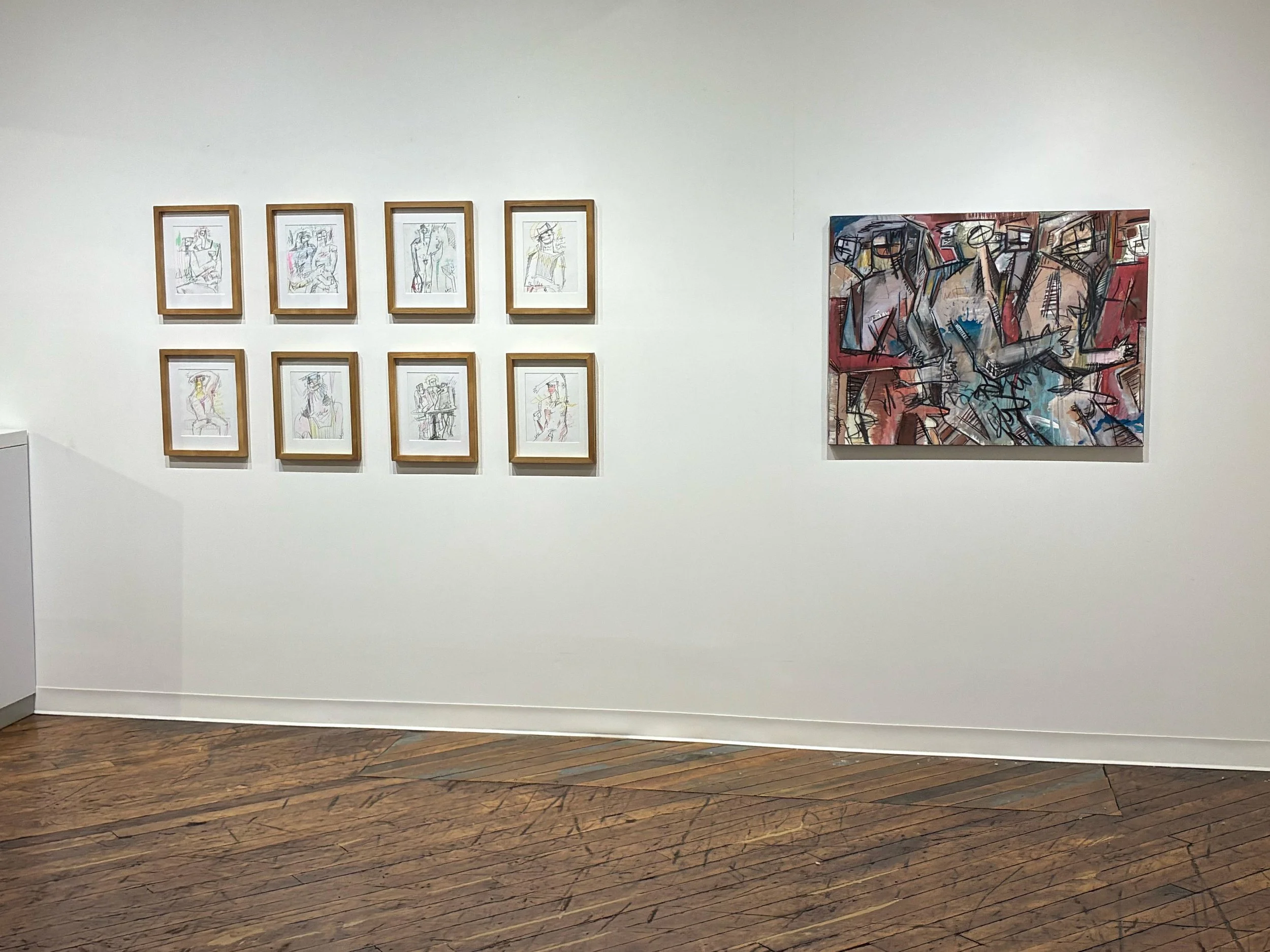 The exhibition Visceral Desires hanging up at KORE Gallery (Louisville, KY) in June 2026.
