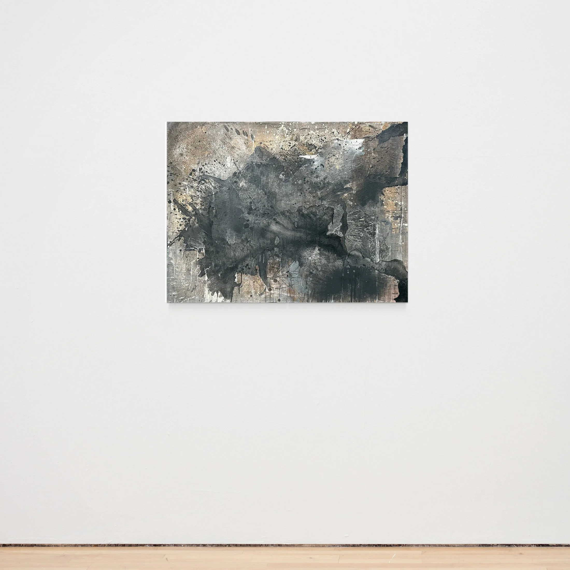 “Untitled #3” 40 x 30 x 1.5 in Acrylic & Mixed Media on canvas (2025) $1,500.00