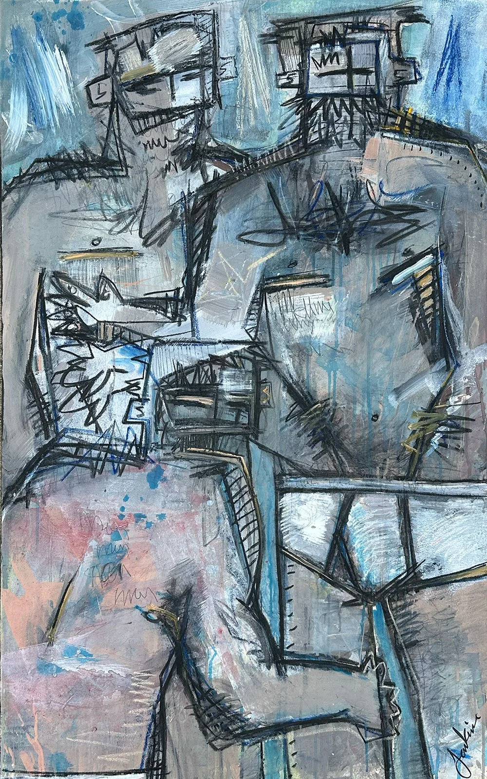 Interrupted, a painting of three gay men caught in the act of sexual conduct..