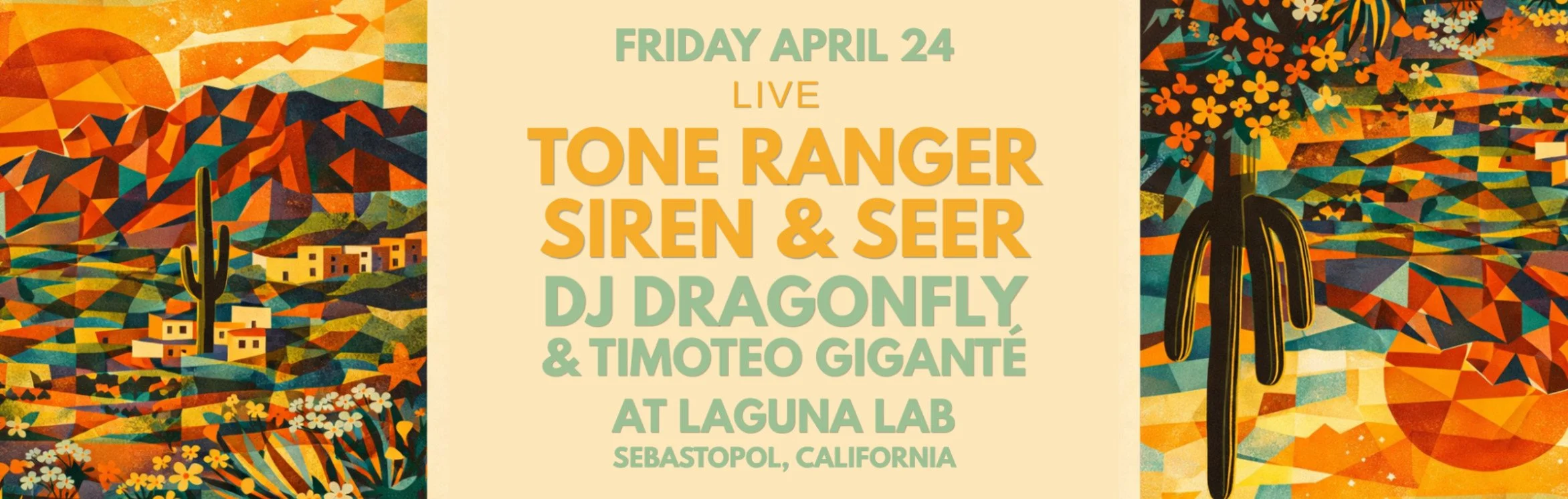 Tone Ranger + Siren & Seer + DJs Dragonfly & Timoteo Gigante