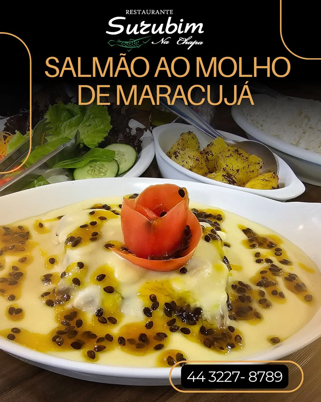 🥂✨ Salm&atilde;o ao Molho de Maracuj&aacute; ✨🥂
Um prato especial que combina a suavidade do salm&atilde;o grelhado com o toque marcante e tropical do maracuj&aacute;. Uma explos&atilde;o de sabores preparada com todo o carinho do Restaurante Surub