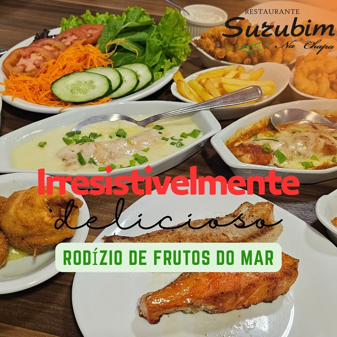 🌊✨ Uma experi&ecirc;ncia irresist&iacute;vel te espera no Surubim na Chapa!
O &uacute;nico com rod&iacute;zio de peixes 🐟 e frutos do mar 🦐 da regi&atilde;o, servido com frescor e qualidade incompar&aacute;veis.

🍴 Pratos variados, sabor marcante
