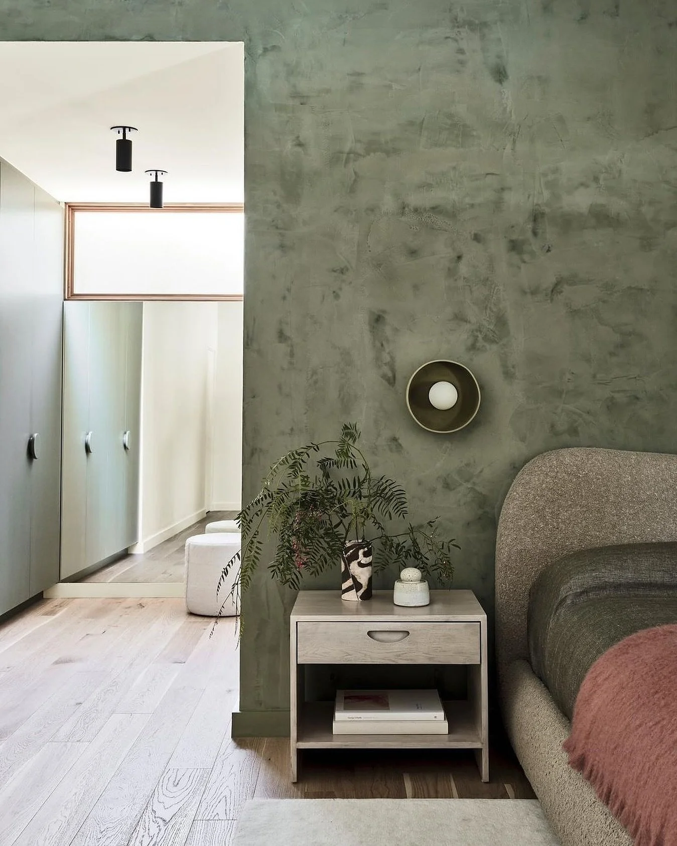 Shelter - A warm mossy olive green.