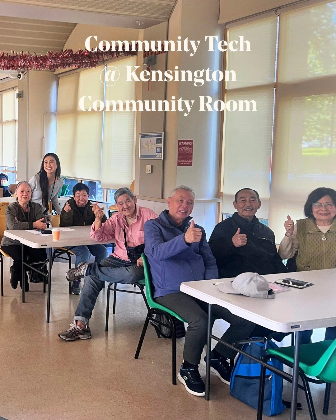 Community Tech @ Kensington Community Room 📱🏘️🌳

Our wonderful Vietnamese speaking helpers, Dang and Mel started up a new program as a City of Melbourne outreach program, funded by Be Connected. The group of learners were fully engaged, listening 