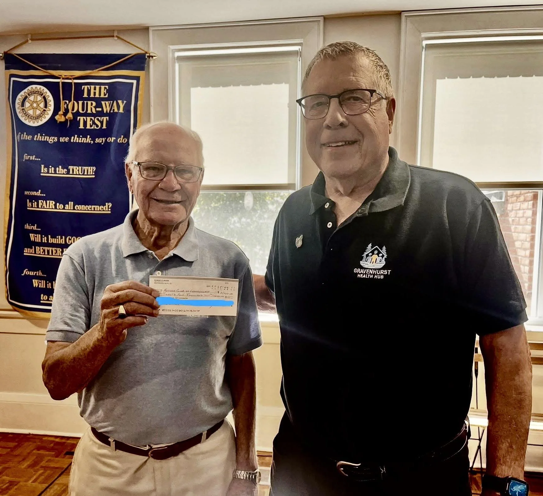 Bracebridge Rotarian Bob Jacob donates $25,000 toward Health Hub project goal