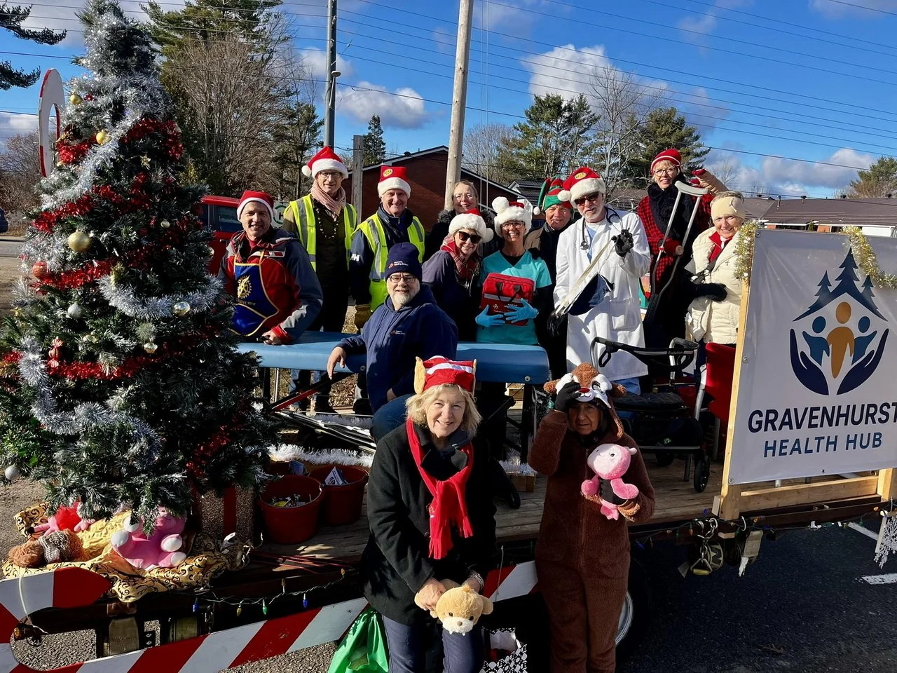 Rotary Club of Gravenhurst enter Santa Claus Parade with awareness float.