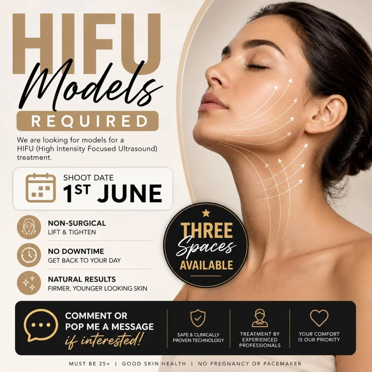 I need three models please for my refresher training Monday 1st June day time only!