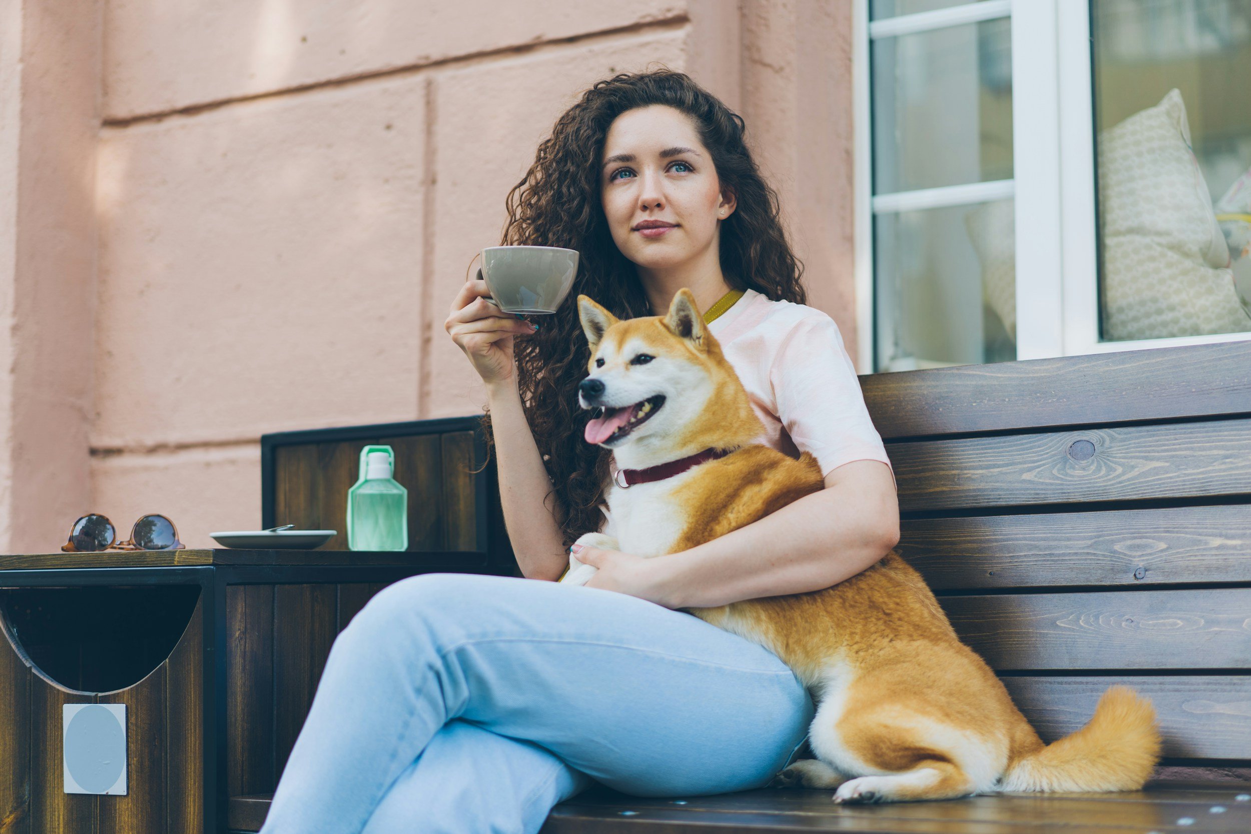 Person sitting calmly and peacefully after reducing stress and anxiety