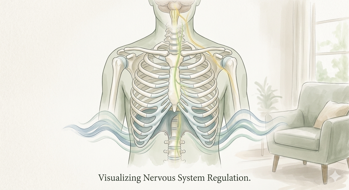Vagus nerve calming technique for anxiety and nervous system regulation therapy in Arkansas