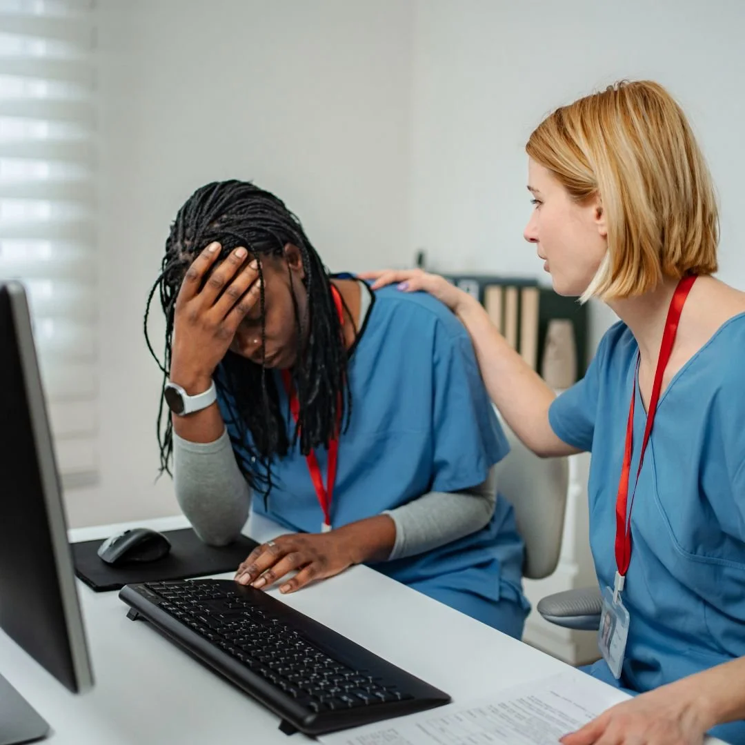Healthcare professional in therapy session at BH Counseling Clinic in West Little Rock Arkansas addressing burnout