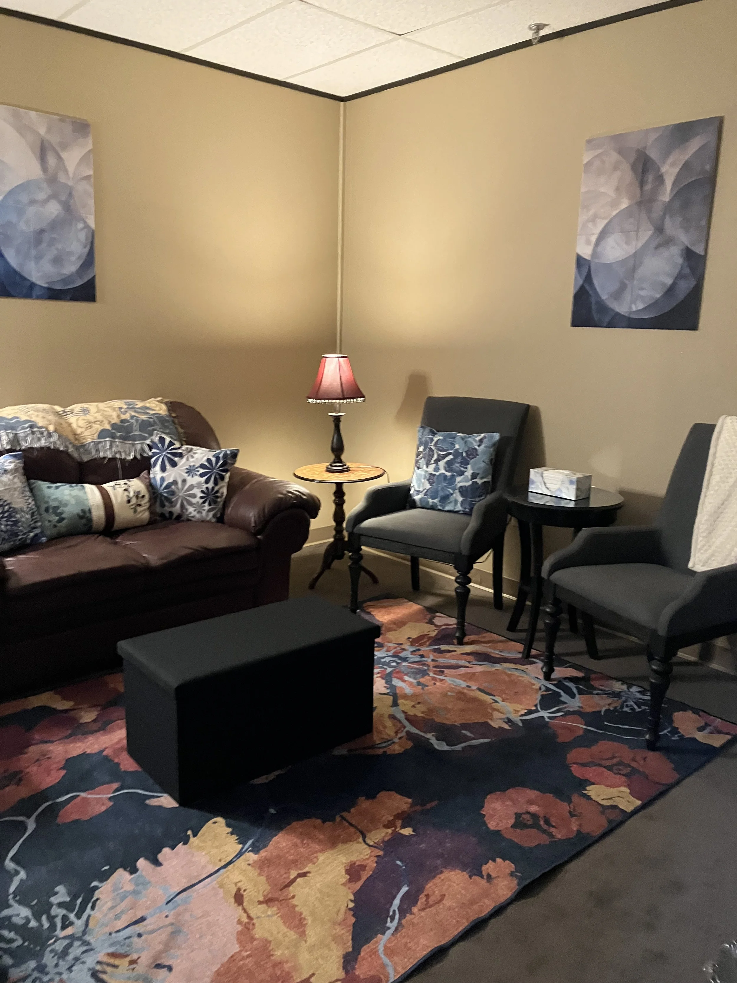 “Private therapy office in Little Rock Arkansas offering person-centered counseling for life transitions.”