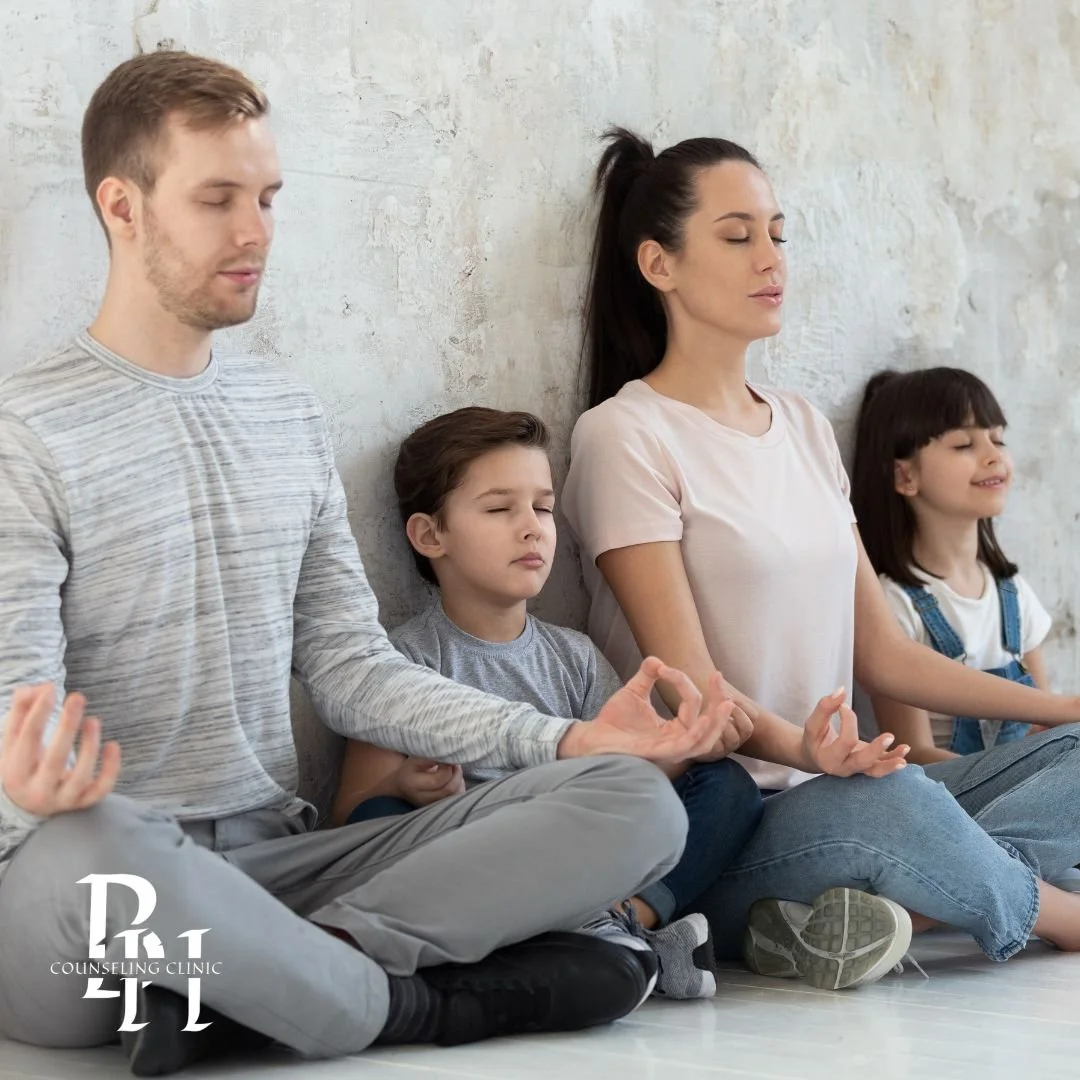 Parent helping child with grounding exercise to manage back to school anxiety in Central Arkansas
