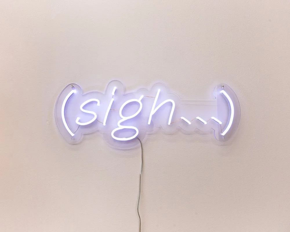 (sigh...)Installation at signs and symbols gallery, 2024