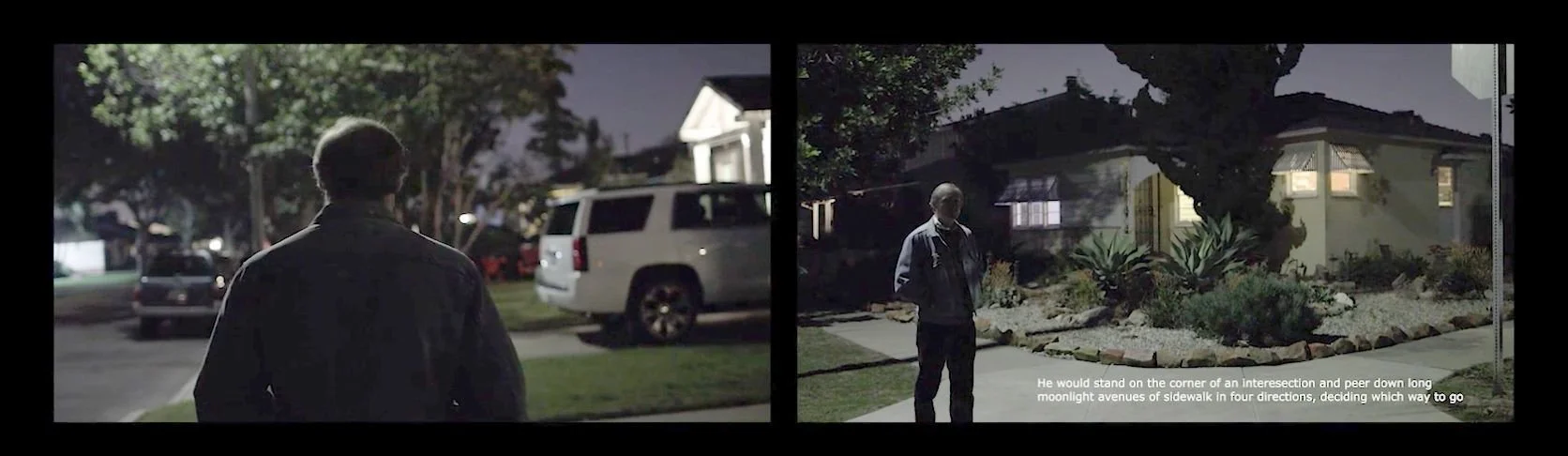 still from the video diptych The Pedestrian ©2020   
