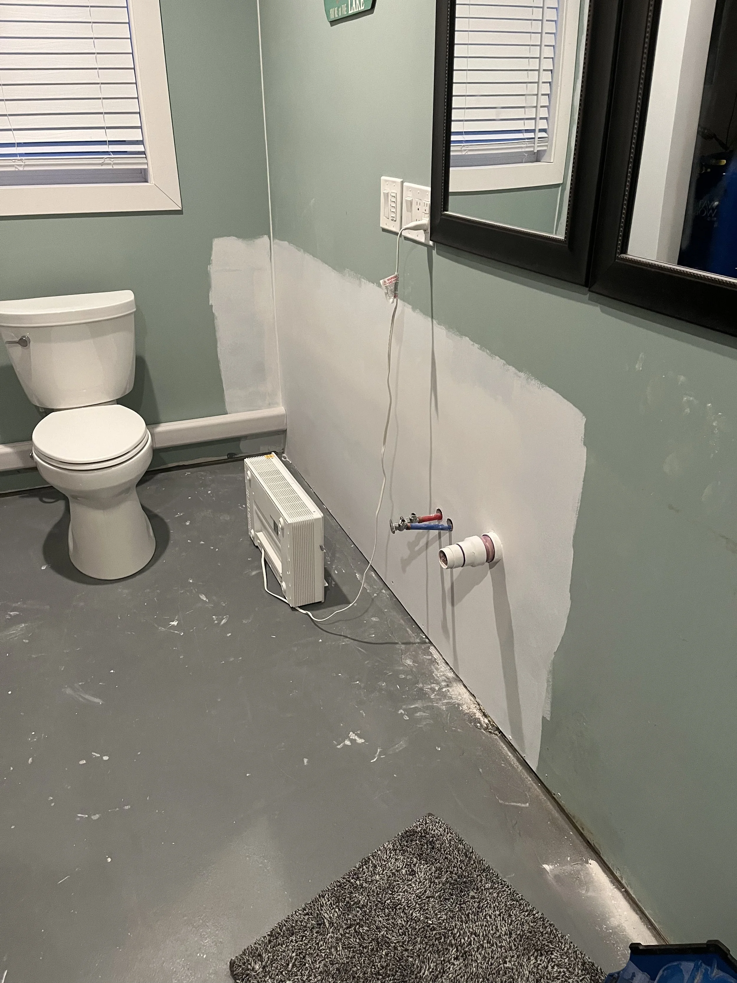 After drywall repair & priming