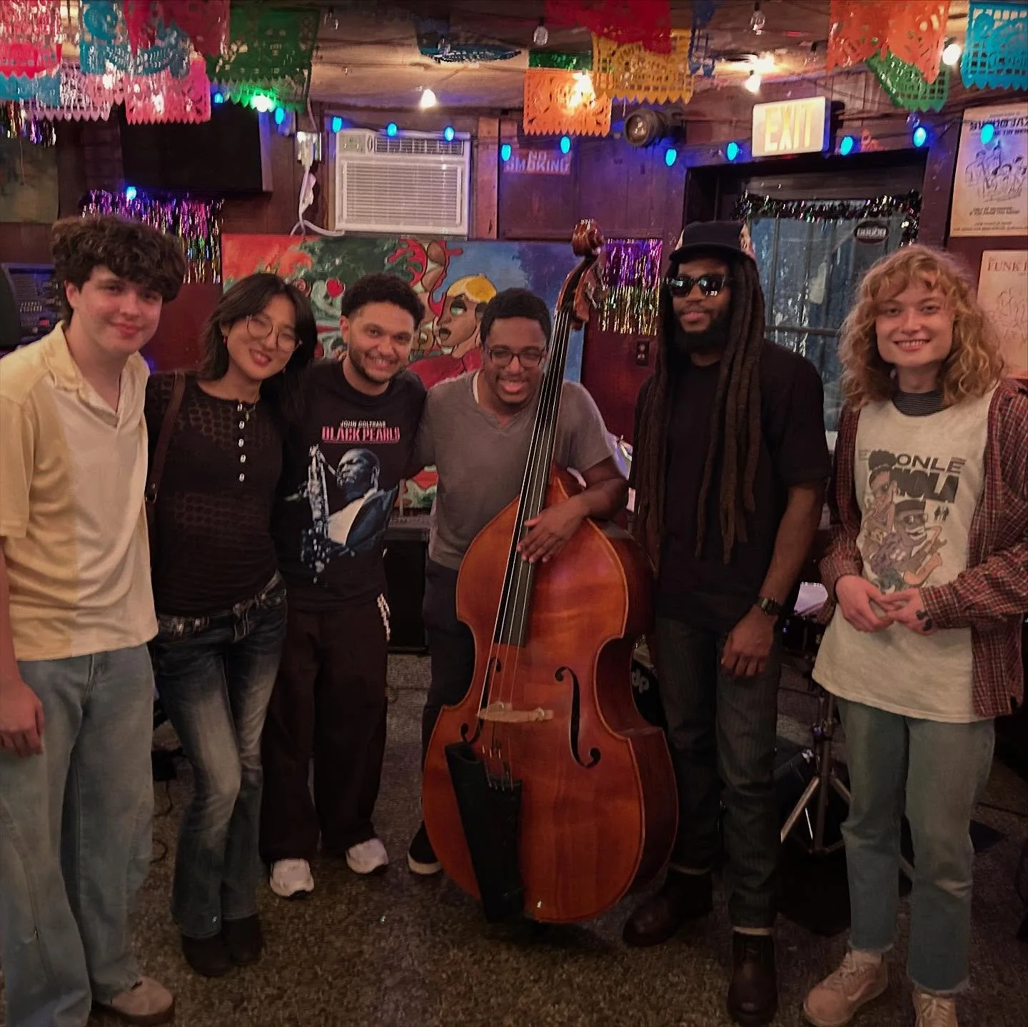I love playing music with this lot!! sextet at vaughans!!