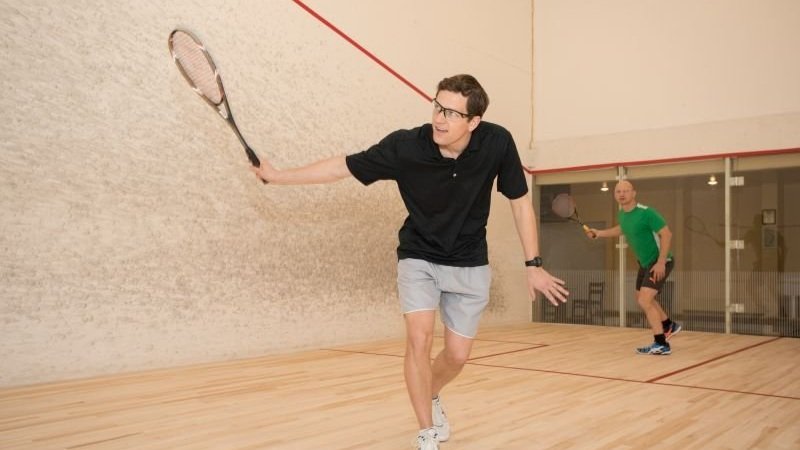 Squash on court at Monmouth Squash and Swim