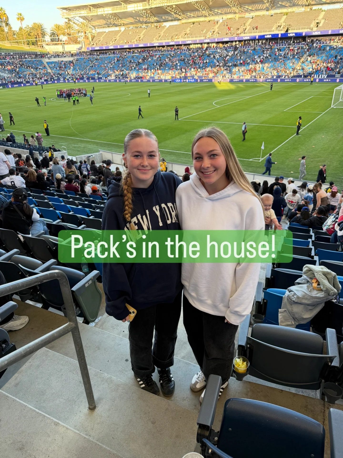 What do soccer players do when they aren&rsquo;t playing soccer? Watching our National Team. GSA love!