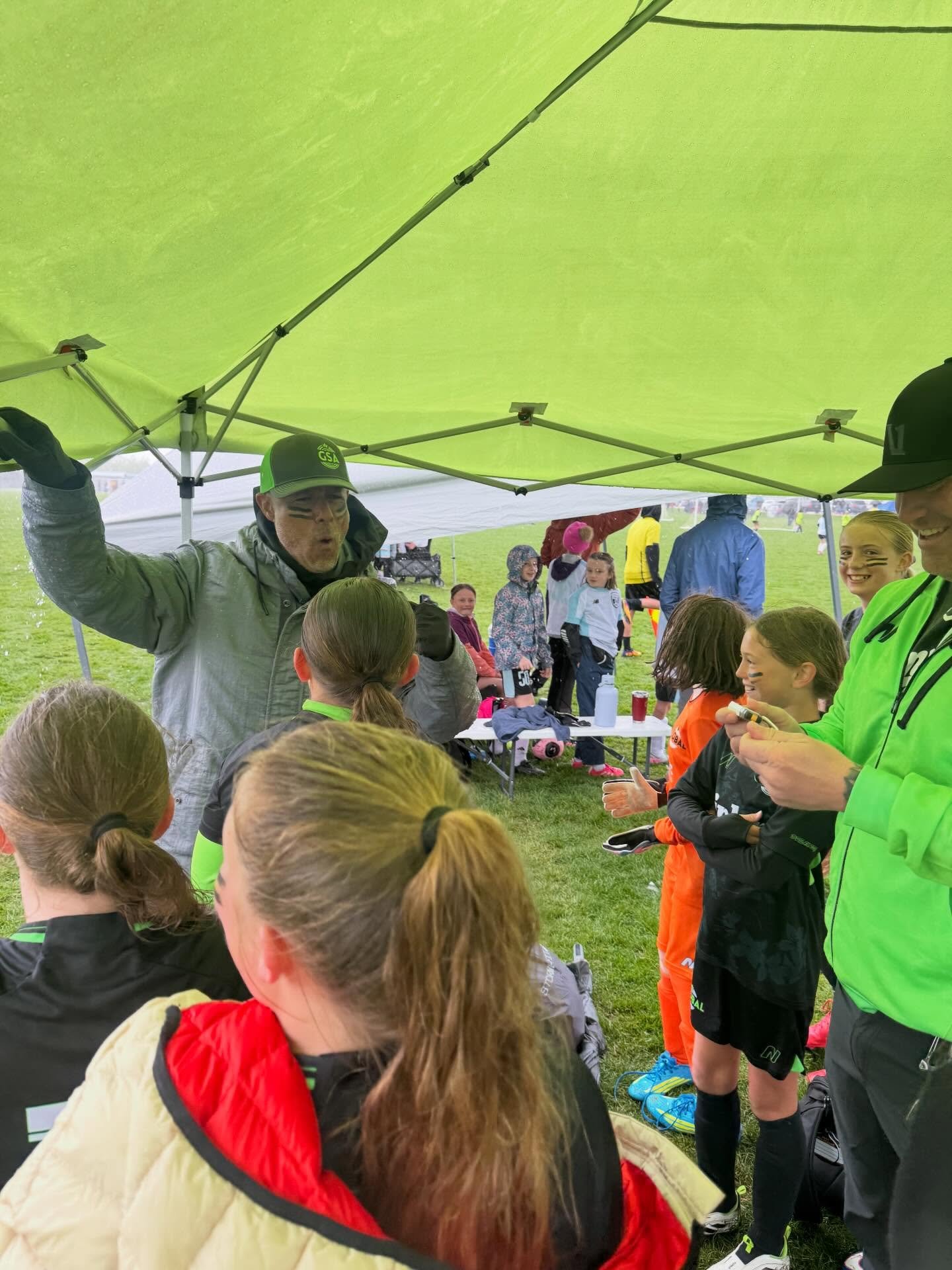 Anything for these amazing kiddos. Paint the face to rally. So proud of the u11&rsquo;s!  Great weekend.