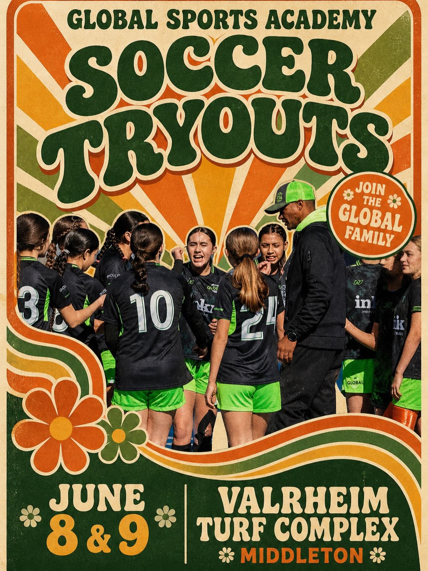 Considering GSA? Good decision. Tryouts are June 8 &amp; 9 at Valrheim Turf Complex (Middleton High School). U16-U19 Girls (9-10:30 am), U13-U15 Boys/Girls (11-12:30p), U8-U10 Boys/Girls (4:30-5:45p), U11-U12 Boys/Girls (6:30-8p)