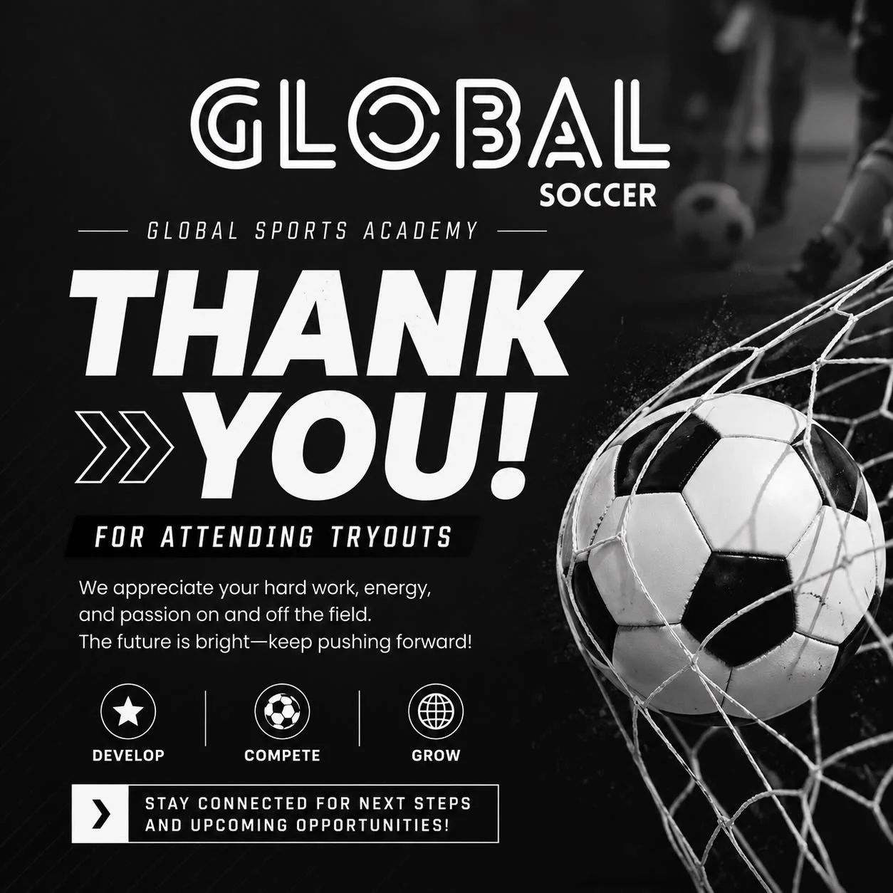Thank you players for being brave and bold. Thank you parents for supporting your competitive player and choosing GSA. Thank you coaches and volunteers for your incredible commitment to our players, families and community.  GSA is building something 