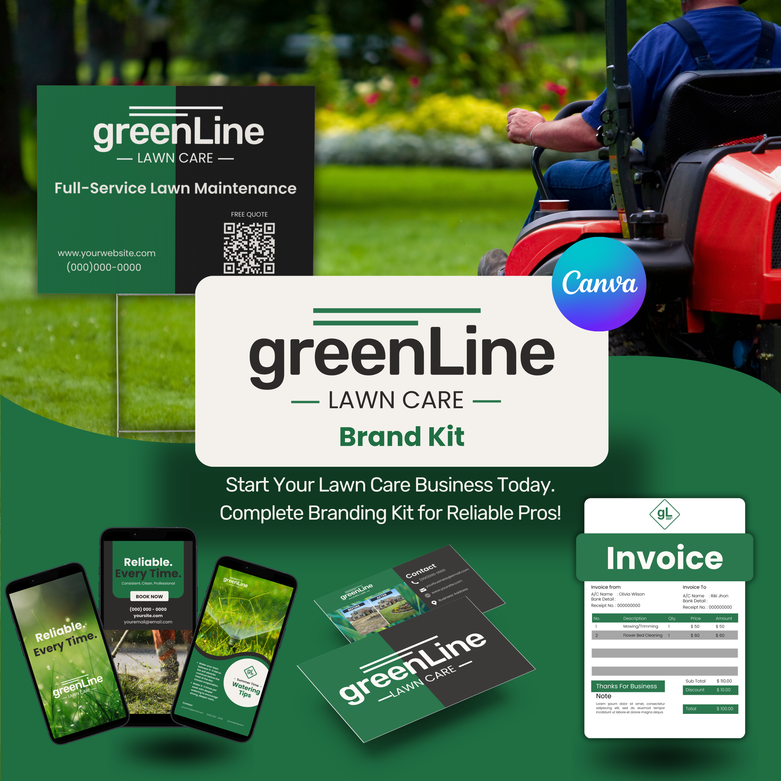 Lawn Care & Landscaping Branding Kit