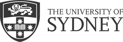 The logo of The University of Sydney featuring a shield with a lion and stars, alongside the text 'The University of Sydney'.