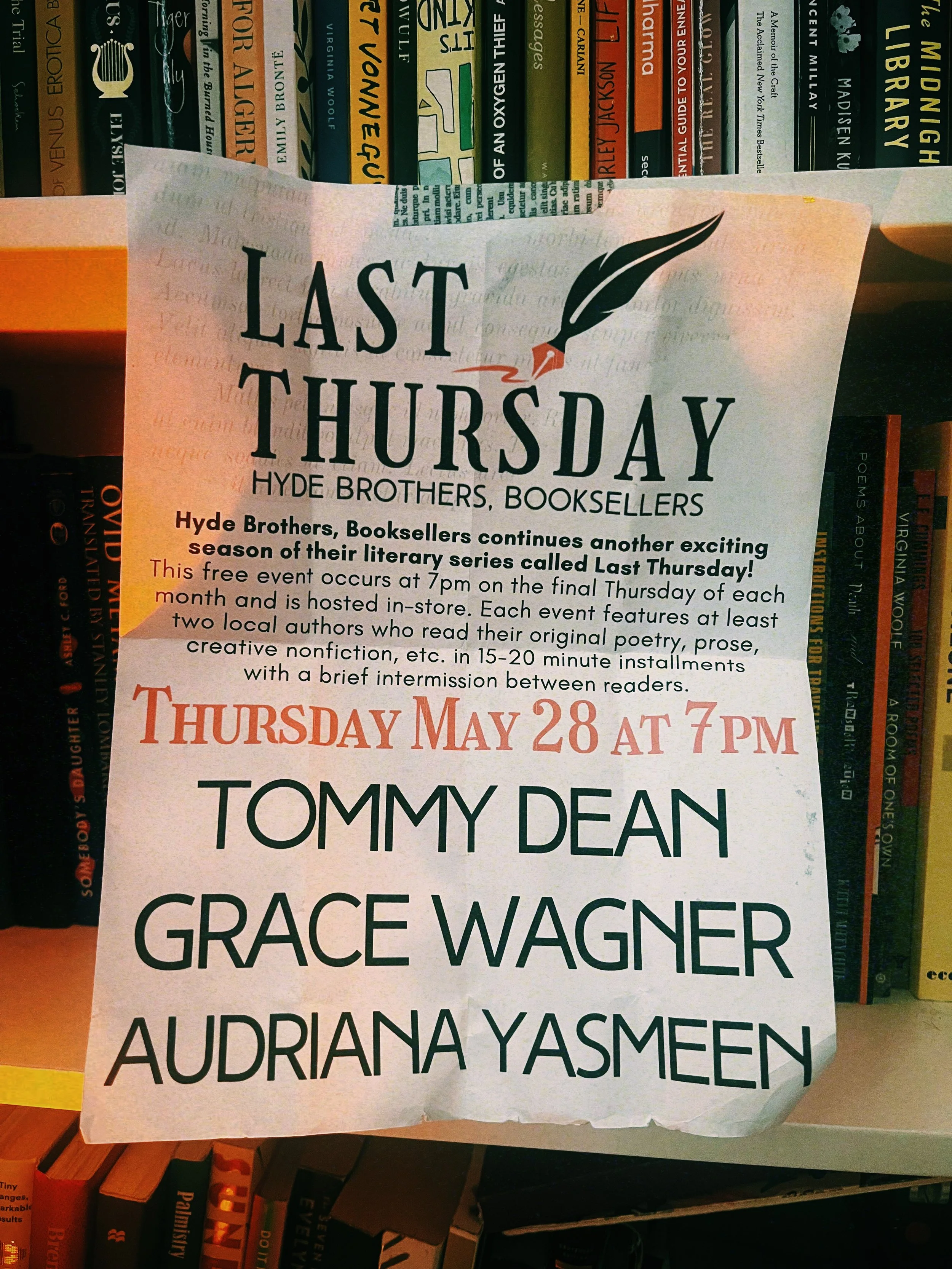 Last Thursday (May 2026)