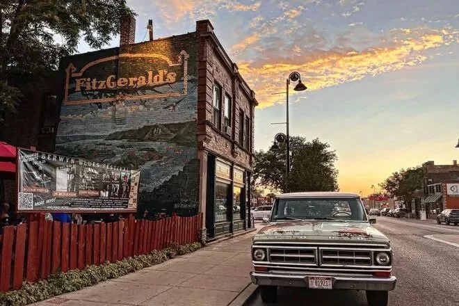 FitzGerald's Nightclub at sunset