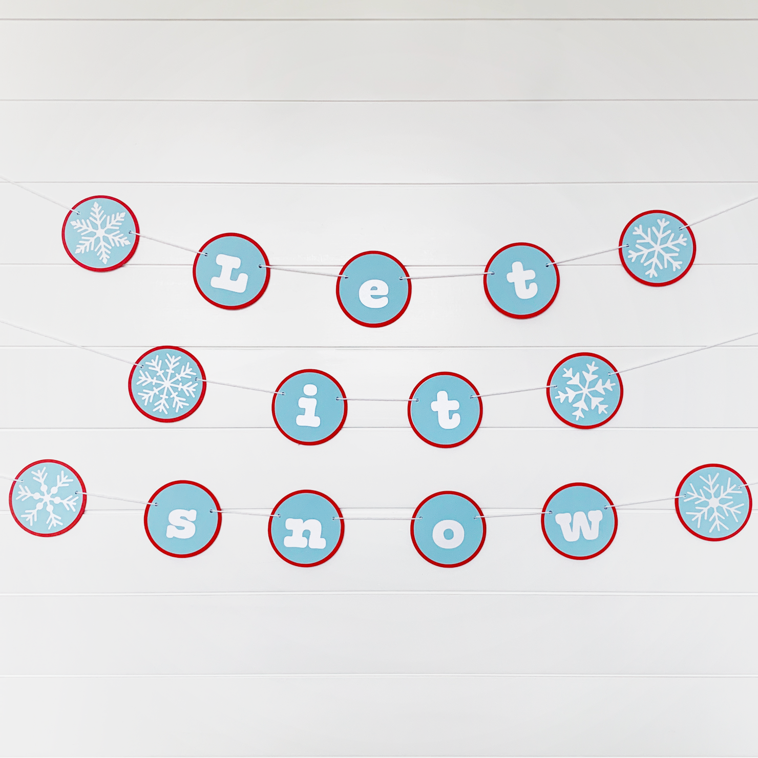 Let It Snow Banner Assembly