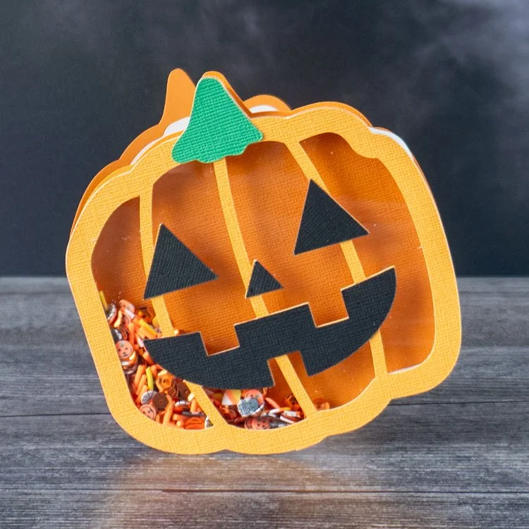 Jack-o-Lantern Shaker Card Assembly
