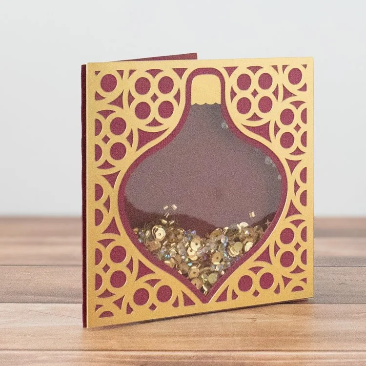 Ornament Square Shaker Card Assembly