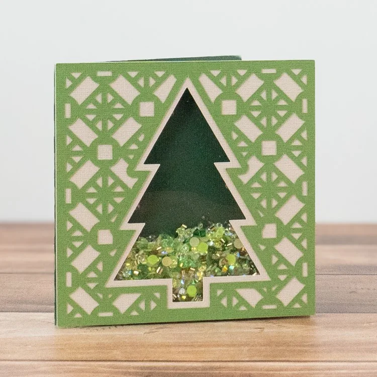 Pine Tree Square Shaker Card Assembly