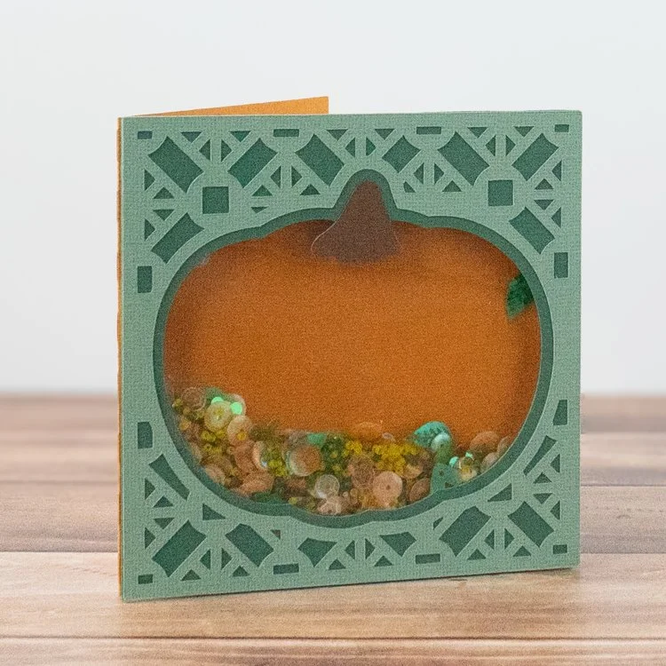Pumpkin Square Shaker Card Assembly