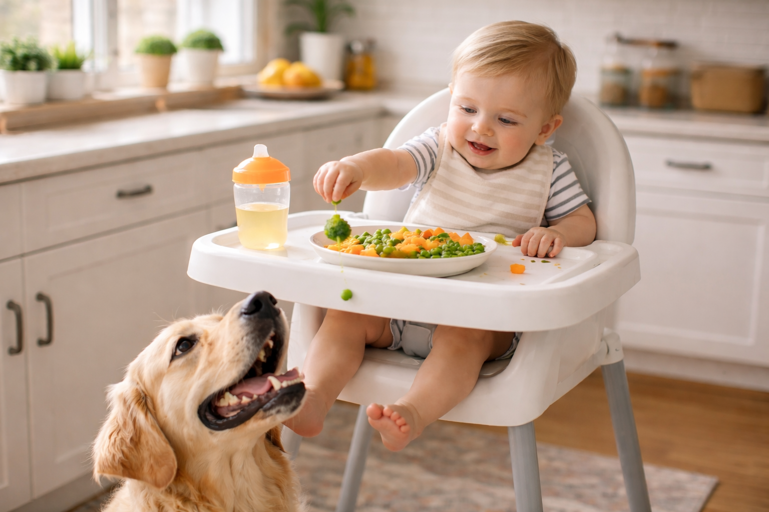 Should I Let My Dog Eat The Food My Baby Drops?