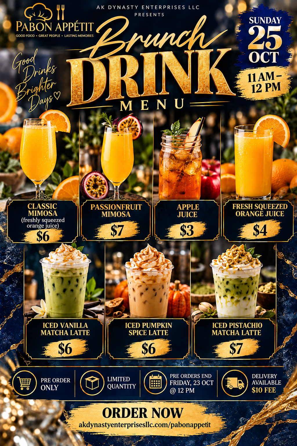 Brunch Drink Menu