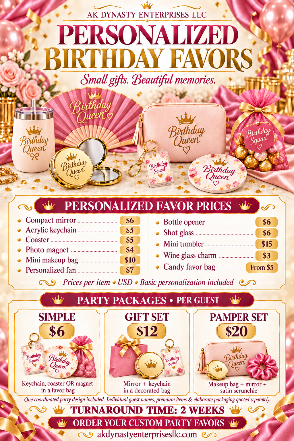 Custom Party Favors