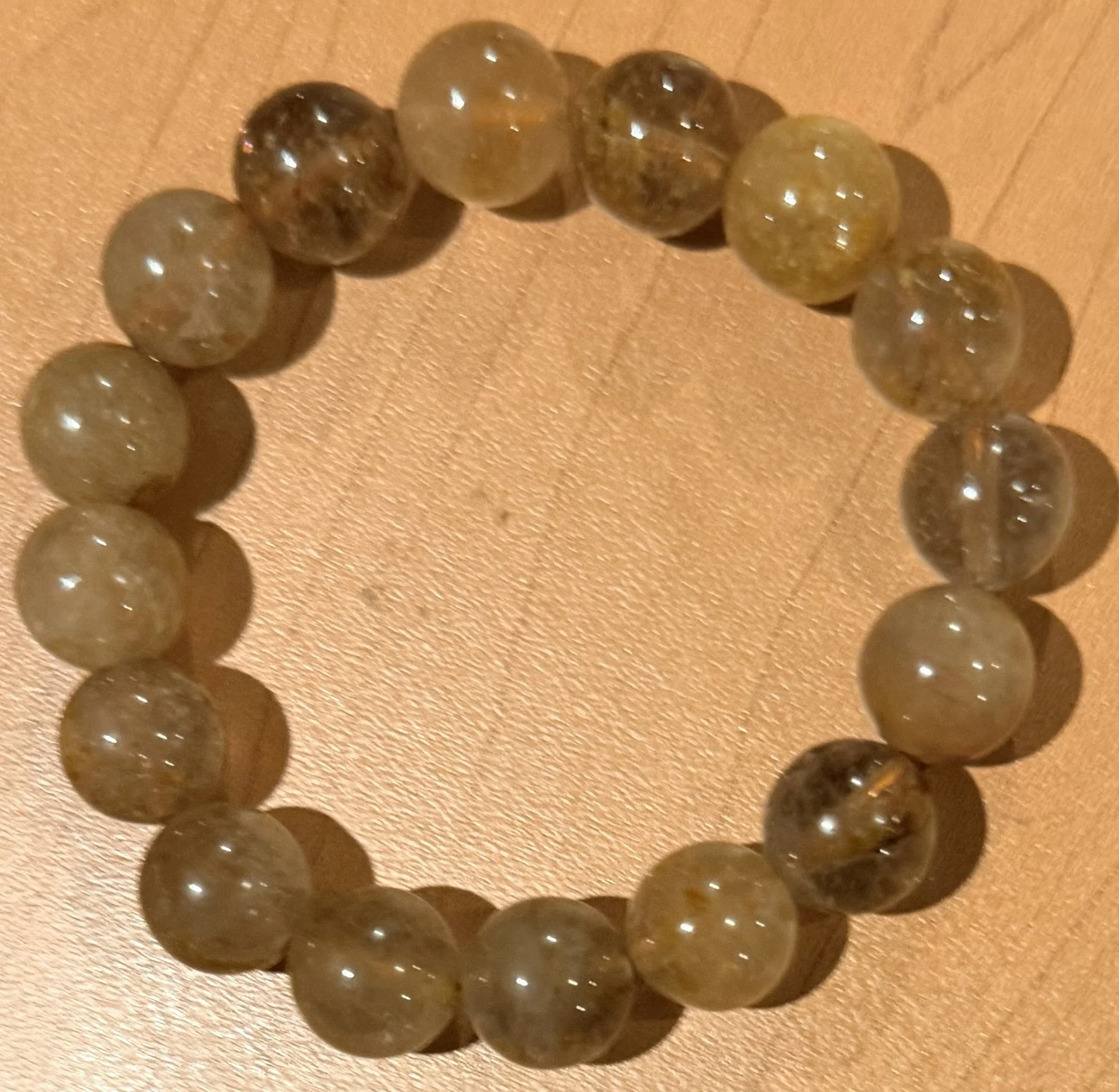 Golden Rutilated Quartz Stretch Bracelet-1.jpeg