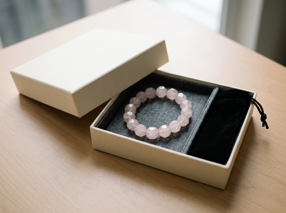 Natural Clear Quartz Crystal Stretch Bracelet – Healing Gemstone Jewelry