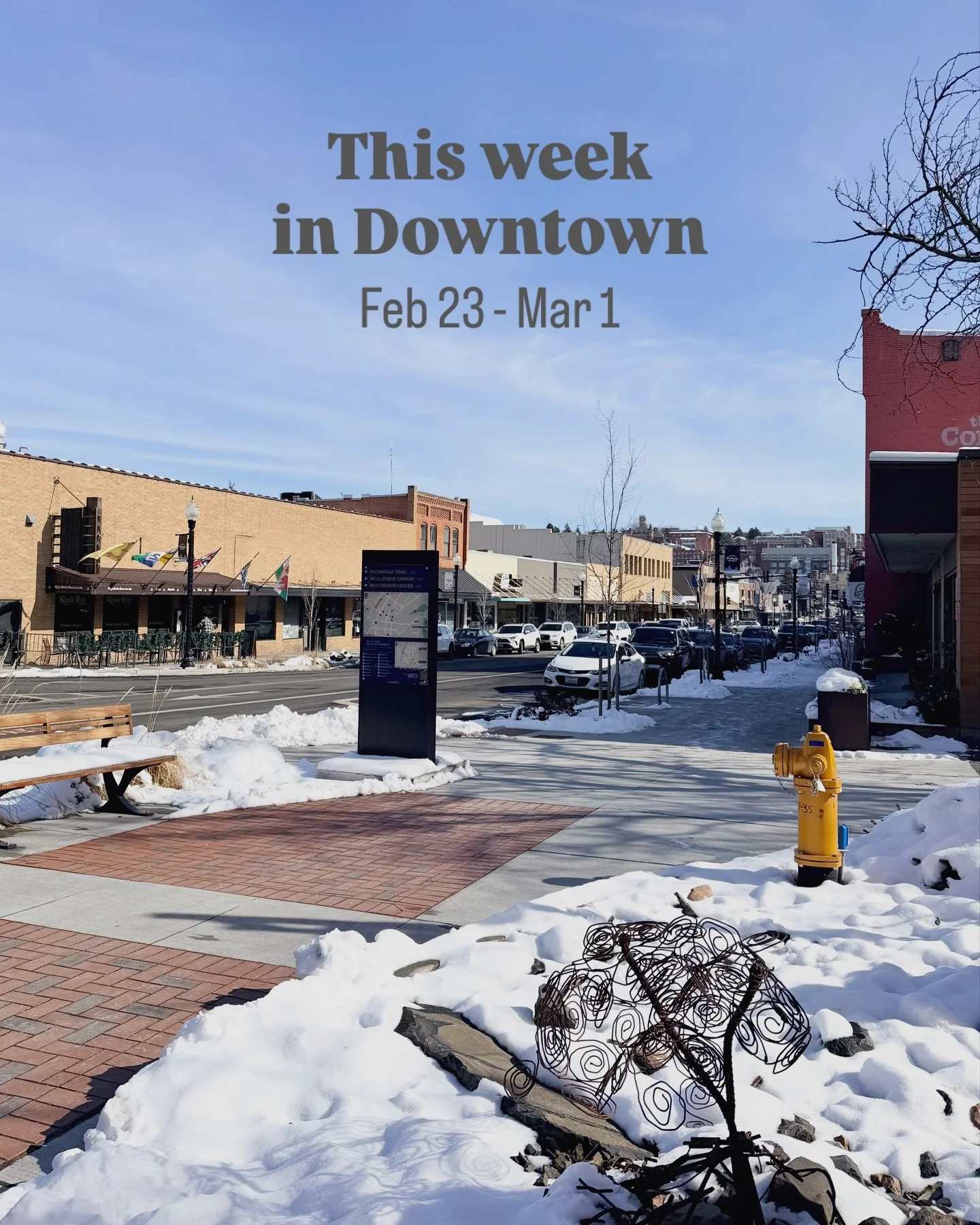 📣This Week in Downtown:

Downtown Updates:
Dine, shop, and enjoy Downtown Pullman! It&rsquo;s cold outside, so it&rsquo;s the perfect time to explore our cozy downtown shops and grab a warm bite or drink 💙
Check out the new downtown spots: @larissa